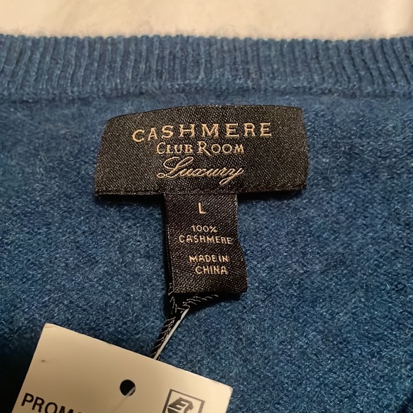 COPY - Mens Cashmere Club Room Luxury -crewneck sweater. - Picture 6 of 6